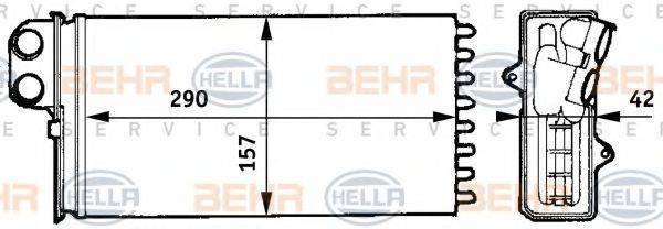 BEHR HELLA SERVICE 8FH351313431 Теплообменник, отопление салона