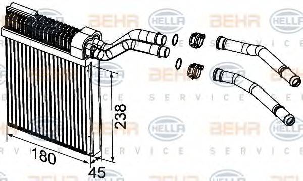 BEHR HELLA SERVICE 8FH351315611 Теплообменник, отопление салона