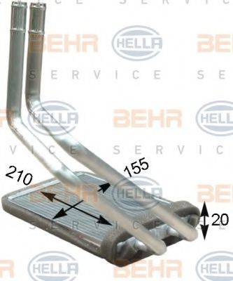 BEHR HELLA SERVICE 8FH351315691 Теплообменник, отопление салона