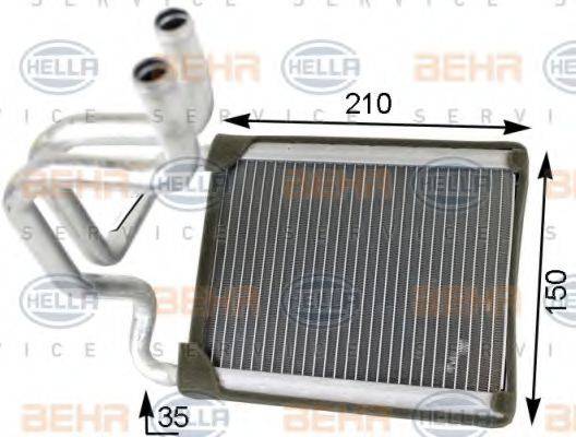 BEHR HELLA SERVICE 8FH351315701 Теплообменник, отопление салона