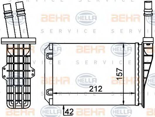 BEHR HELLA SERVICE 8FH351316534 Теплообменник, отопление салона