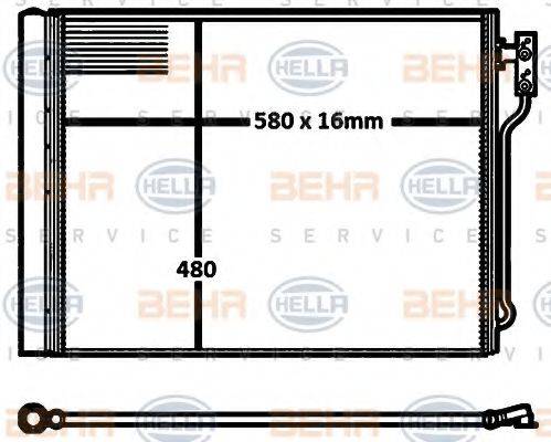BEHR HELLA SERVICE 8FC351316611 Конденсатор, кондиционер
