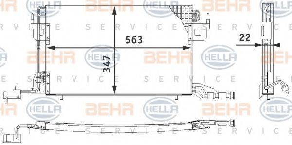 BEHR HELLA SERVICE 8FC351317011 Конденсатор, кондиционер