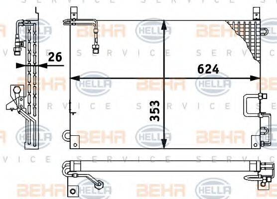 BEHR HELLA SERVICE 8FC351317141 Конденсатор, кондиционер