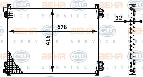 BEHR HELLA SERVICE 8FC351317251 Конденсатор, кондиционер