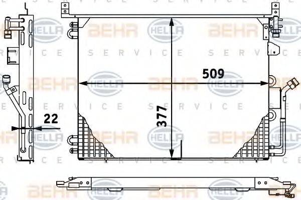 BEHR HELLA SERVICE 8FC351317291 Конденсатор, кондиционер