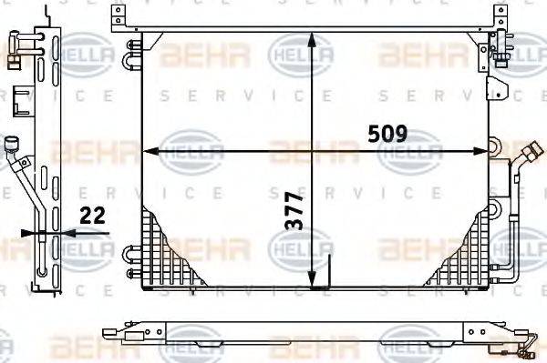 BEHR HELLA SERVICE 8FC351317291 Конденсатор, кондиционер