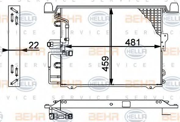 BEHR HELLA SERVICE 8FC351317331 Конденсатор, кондиционер