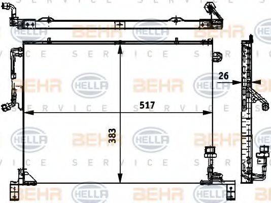 BEHR HELLA SERVICE 8FC351317431 Конденсатор, кондиционер