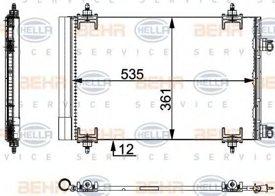 BEHR HELLA SERVICE 8FC351317571 Конденсатор, кондиционер