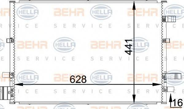 BEHR HELLA SERVICE 8FC351318361 Конденсатор, кондиционер