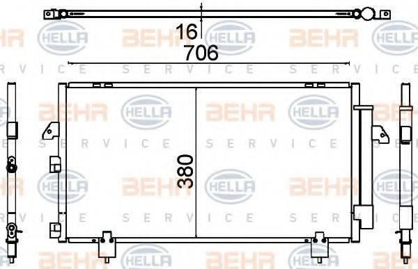 BEHR HELLA SERVICE 8FC351318711 Конденсатор, кондиционер