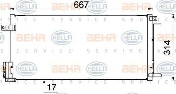 BEHR HELLA SERVICE 8FC351319161 Конденсатор, кондиционер