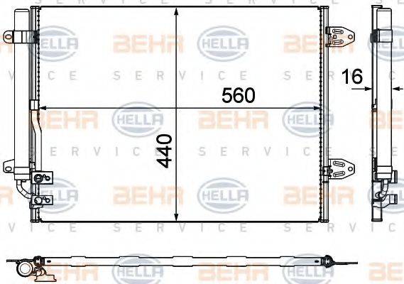 BEHR HELLA SERVICE 8FC351319421 Конденсатор, кондиционер