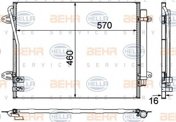 BEHR HELLA SERVICE 8FC351319431 Конденсатор, кондиционер