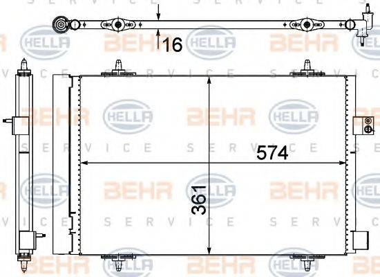 BEHR HELLA SERVICE 8FC351319451 Конденсатор, кондиционер