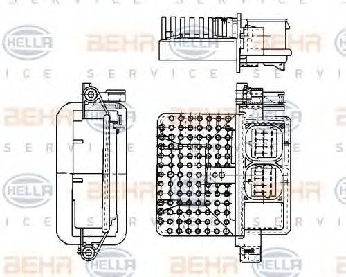 BEHR HELLA SERVICE 5HL351321161 Регулятор, вентилятор салона