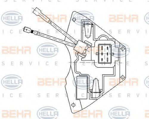 BEHR HELLA SERVICE 5HL351321171 Регулятор, вентилятор салона