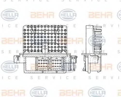 BEHR HELLA SERVICE 5HL351321261 Регулятор, вентилятор салона