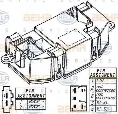 BEHR HELLA SERVICE 5HL351321521 Регулятор, вентилятор салона