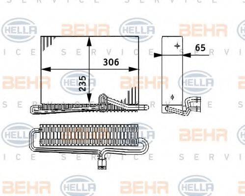 BEHR HELLA SERVICE 8FV351330121 Испаритель, кондиционер