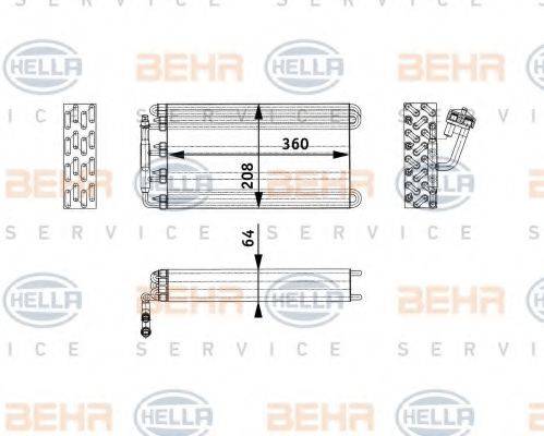 BEHR HELLA SERVICE 8FV351330131 Испаритель, кондиционер