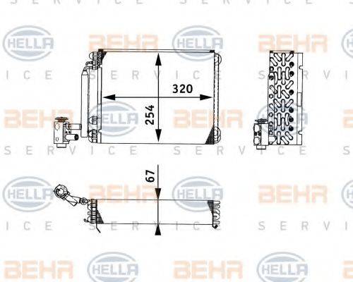 BEHR HELLA SERVICE 8FV351330191 Испаритель, кондиционер