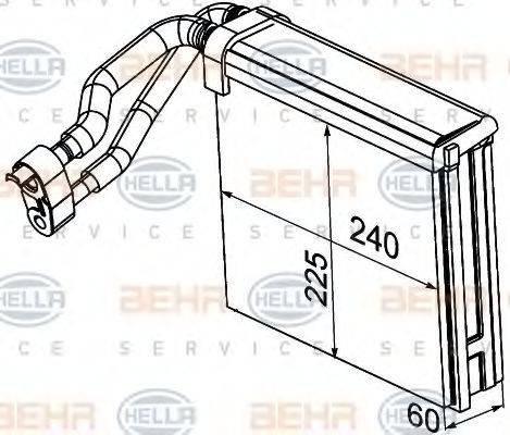 BEHR HELLA SERVICE 8FV351330721 Испаритель, кондиционер