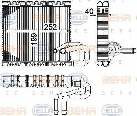 BEHR HELLA SERVICE 8FV351331131 Испаритель, кондиционер