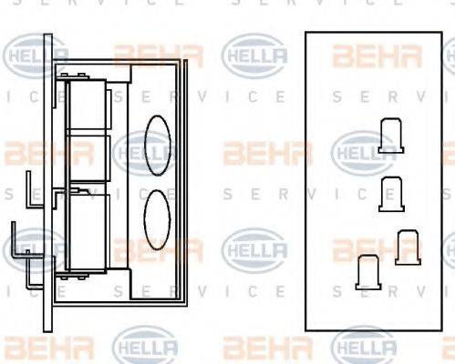 BEHR HELLA SERVICE 9ML351332161 Сопротивление, вентилятор салона