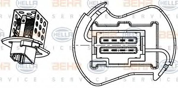 BEHR HELLA SERVICE 9ML351332251 Сопротивление, вентилятор салона