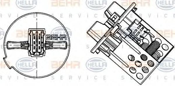 BEHR HELLA SERVICE 9ML351332281 Сопротивление, вентилятор салона