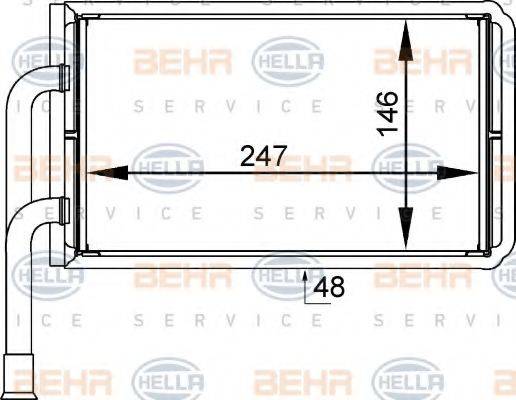 BEHR HELLA SERVICE 8FH351333031 Теплообменник, отопление салона