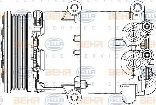 BEHR HELLA SERVICE 8FK351334421 Компрессор, кондиционер