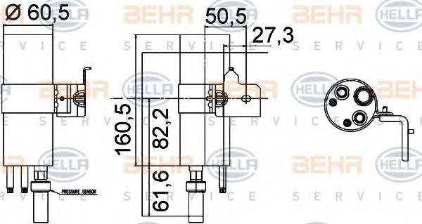 BEHR HELLA SERVICE 8FT351335251 Осушитель, кондиционер