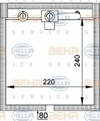 BEHR HELLA SERVICE 8FV351336011 Испаритель, кондиционер