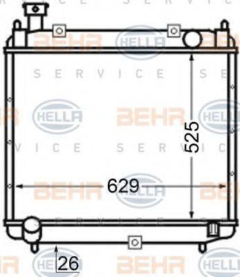BEHR HELLA SERVICE 8MK376704661 Радиатор, охлаждение двигателя
