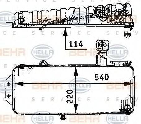 BEHR HELLA SERVICE 8MA376705141 Компенсационный бак, охлаждающая жидкость