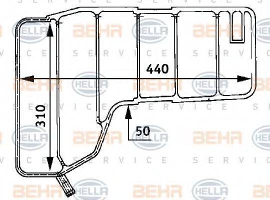 BEHR HELLA SERVICE 8MA376705201 Компенсационный бак, охлаждающая жидкость