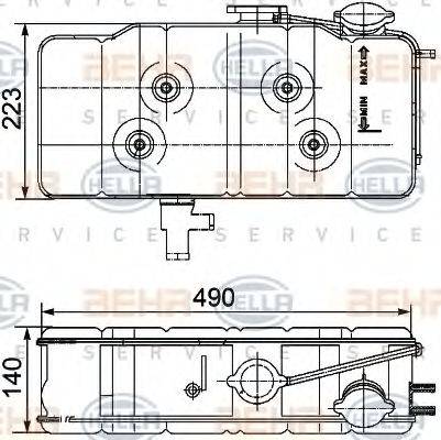 BEHR HELLA SERVICE 8MA376705211 Компенсационный бак, охлаждающая жидкость