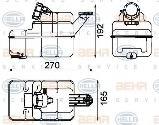 BEHR HELLA SERVICE 8MA376705271 Компенсационный бак, охлаждающая жидкость