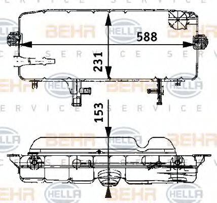 BEHR HELLA SERVICE 8MA376705301 Компенсационный бак, охлаждающая жидкость