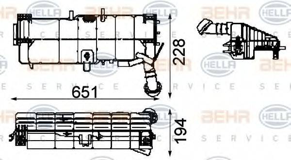 BEHR HELLA SERVICE 8MA376705361 Компенсационный бак, охлаждающая жидкость