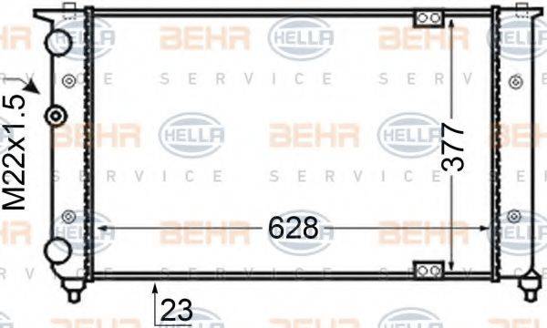 BEHR HELLA SERVICE 8MK376705561 Радиатор, охлаждение двигателя