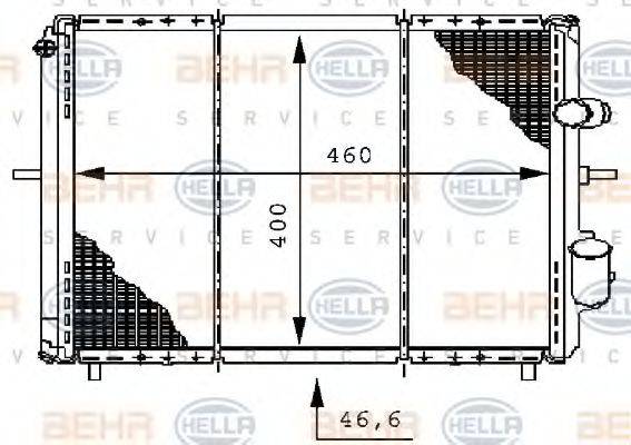 BEHR HELLA SERVICE 8MK376706371 Радиатор, охлаждение двигателя