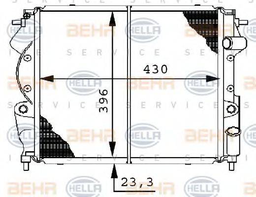 BEHR HELLA SERVICE 8MK376706391 Радиатор, охлаждение двигателя