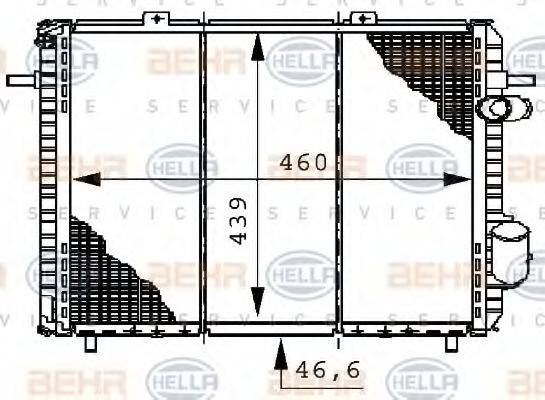 BEHR HELLA SERVICE 8MK376706401 Радиатор, охлаждение двигателя