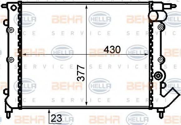 BEHR HELLA SERVICE 8MK376706411 Радиатор, охлаждение двигателя