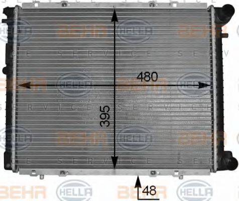 BEHR HELLA SERVICE 8MK376706511 Радиатор, охлаждение двигателя