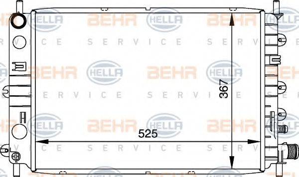 BEHR HELLA SERVICE 8MK376706651 Радиатор, охлаждение двигателя